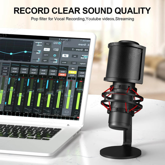 Triple Layer Microphone Pop Filter Shield