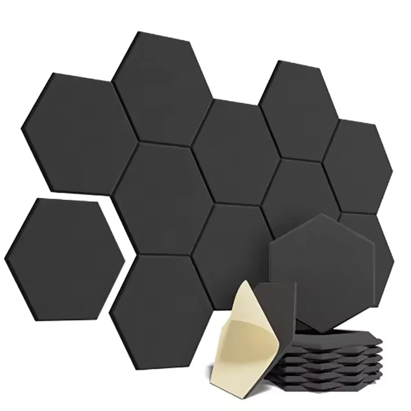 Hexagonal Acoustic Panels 12 Pack