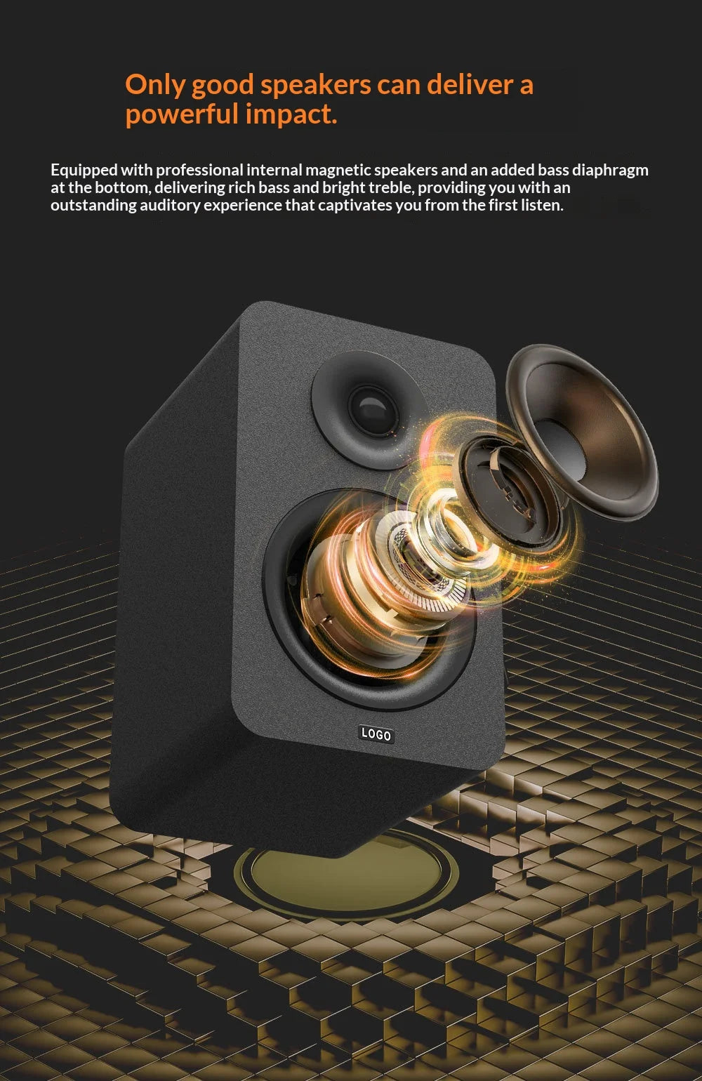 Bookshelf HiFi Monitor Speakers 3 Inch Pair