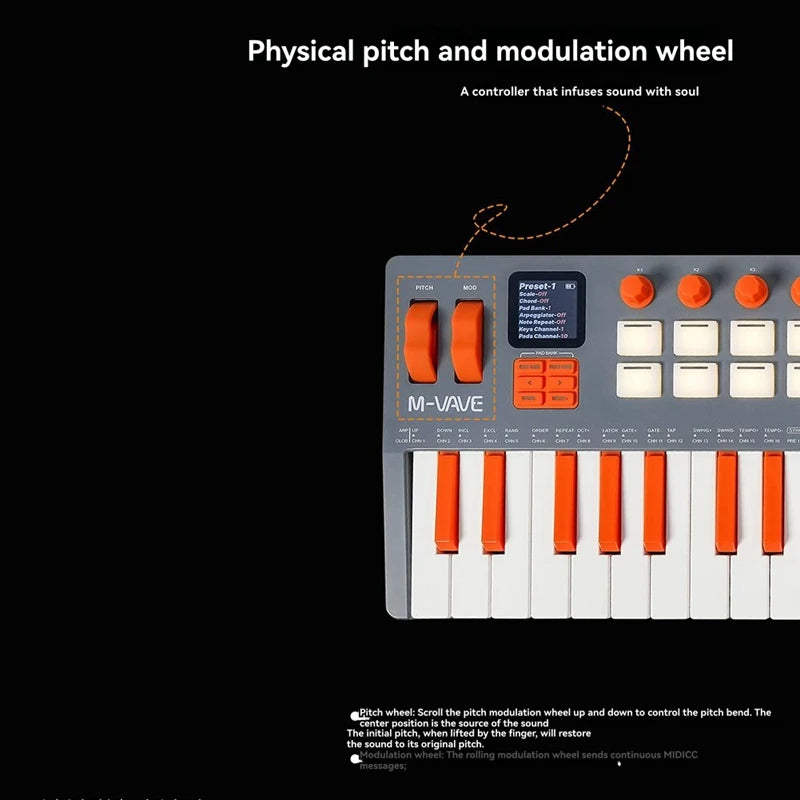 37-Key MIDI Controller Keyboard