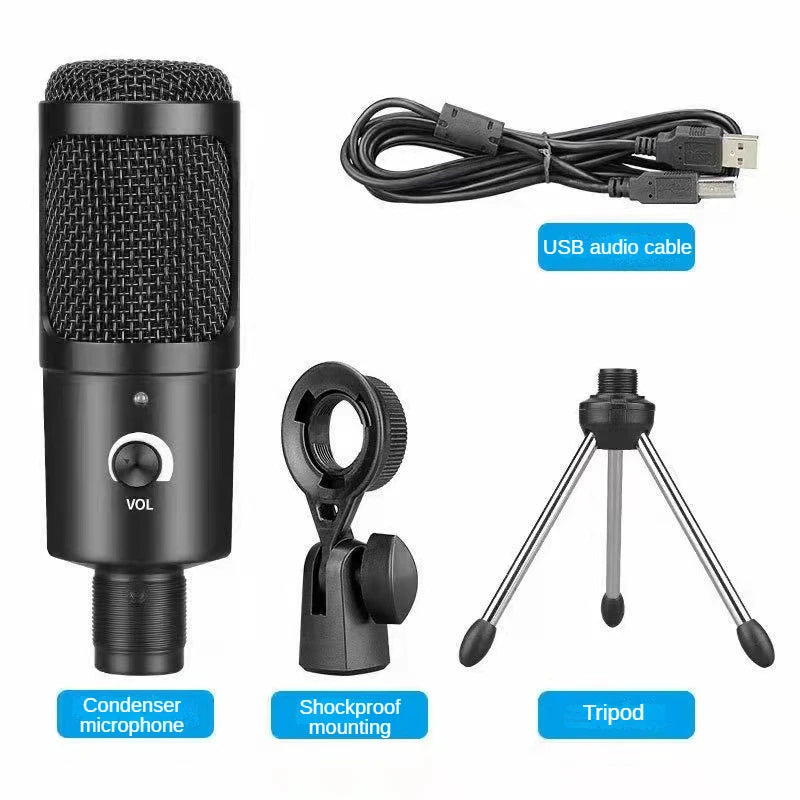 USB Condenser Microphone with Desktop Stand