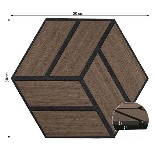 Hexagon Acoustic Slat Wall Panels