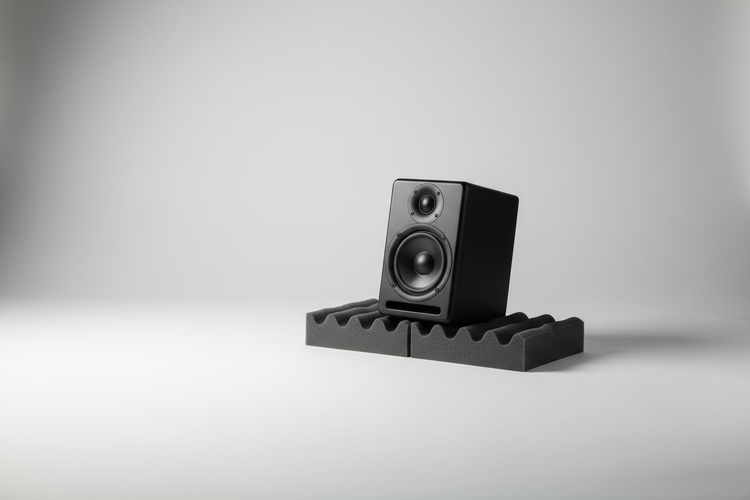 Studio monitor stands and isolation pads