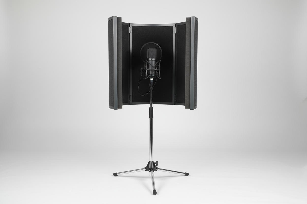 Portable vocal booths and reflection filters