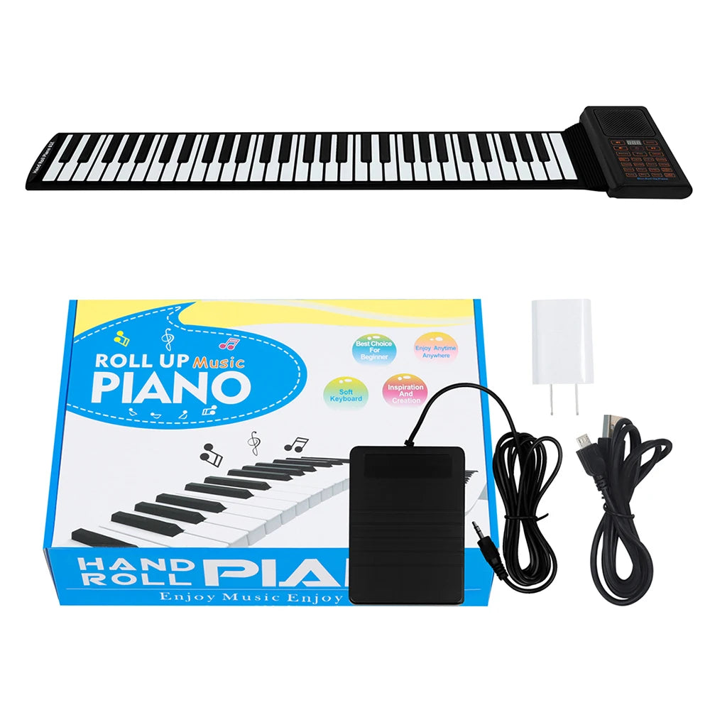 61 Key Roll Up Piano Portable Keyboard