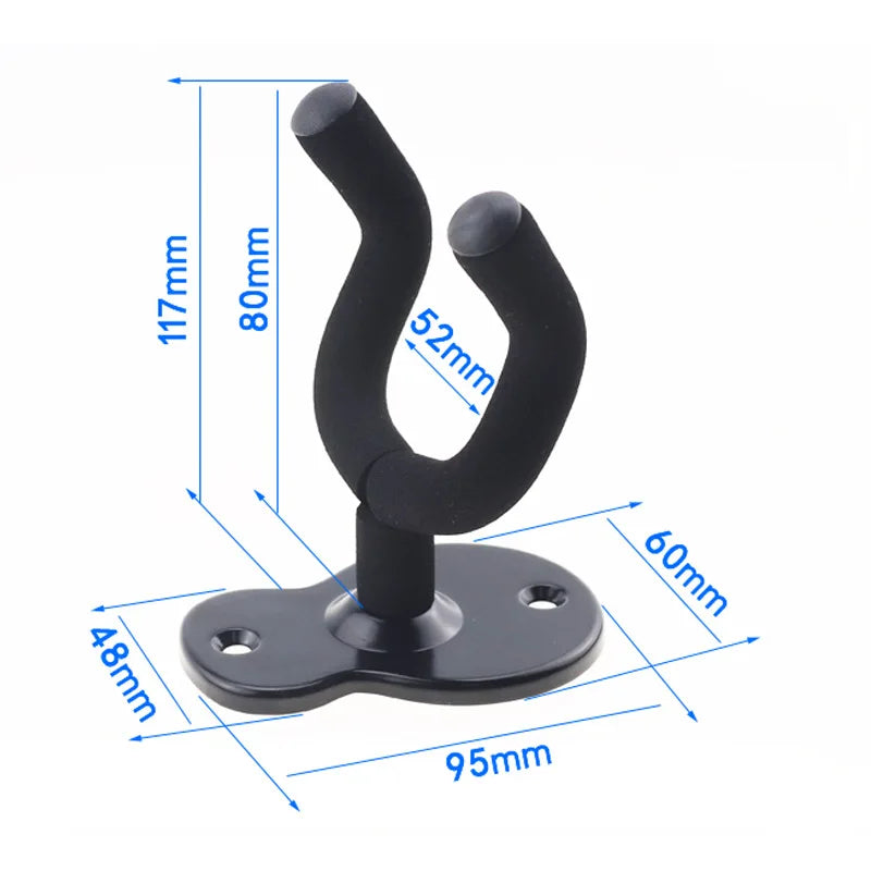 Metal Guitar Wall Hanger Adjustable Instrument Hook