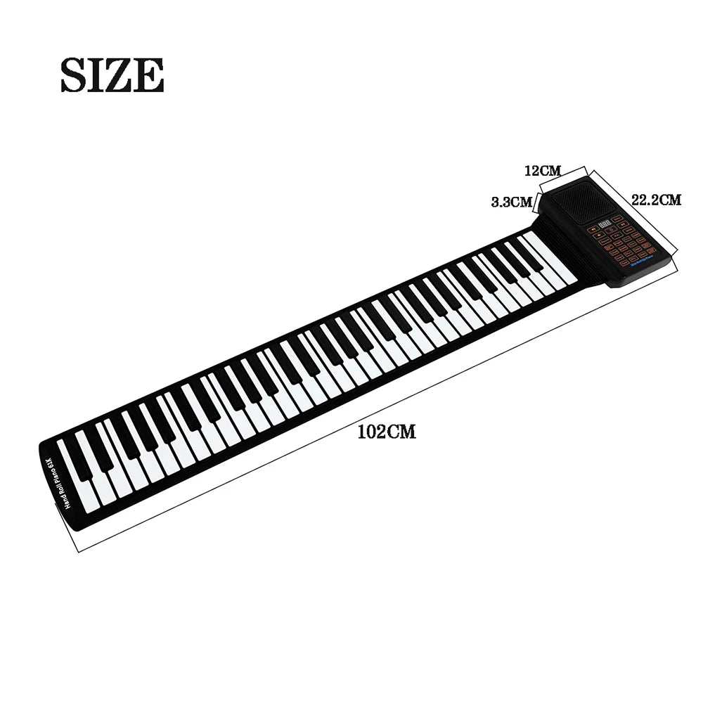 61 Key Roll Up Piano Portable Keyboard