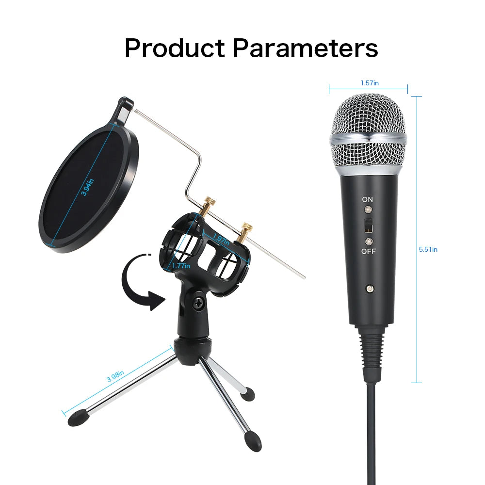 Professional Condenser Microphone with Mini Stand