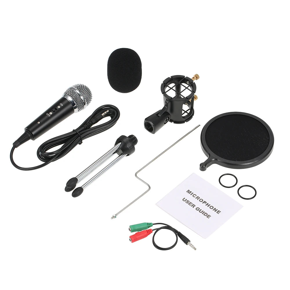 Professional Condenser Microphone with Mini Stand