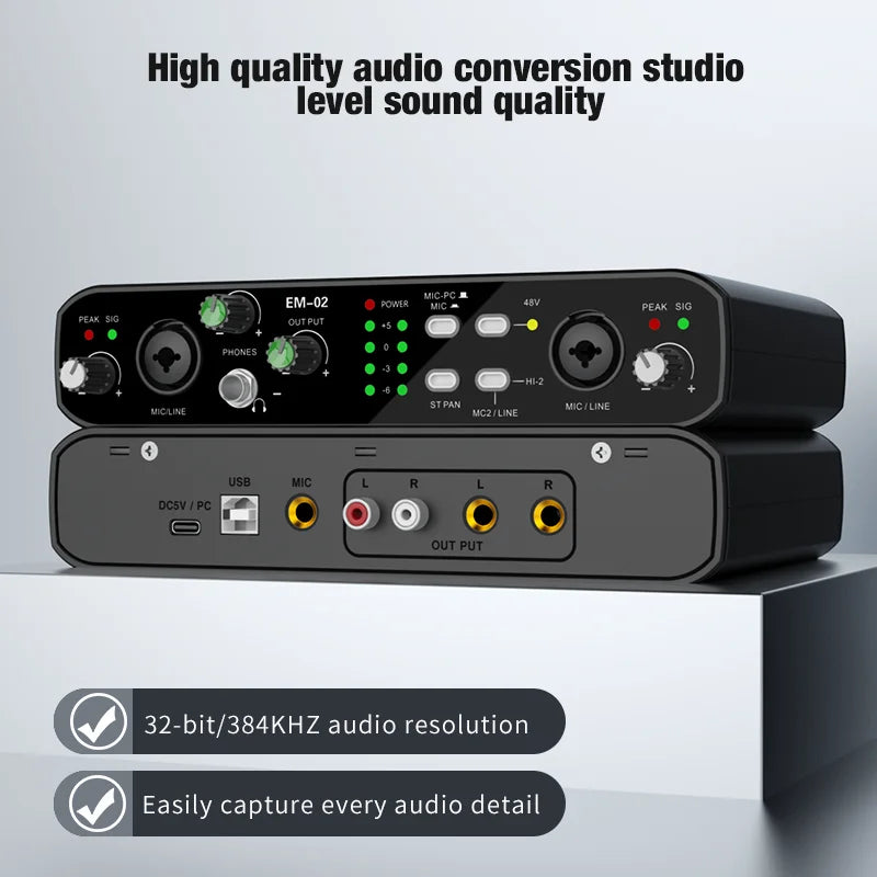 USB Audio Interface 32 Bit 384kHz Recording