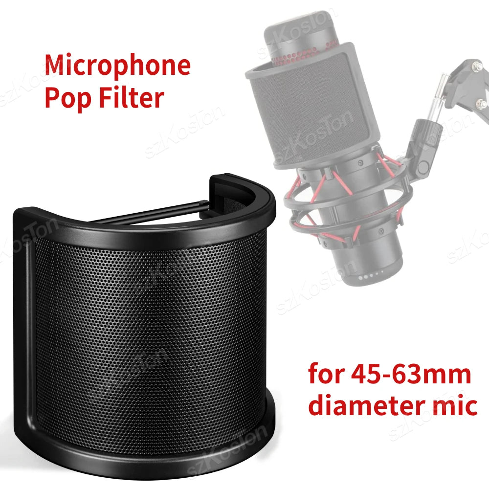 Triple Layer Microphone Pop Filter Shield