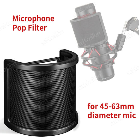 Triple Layer Microphone Pop Filter Shield