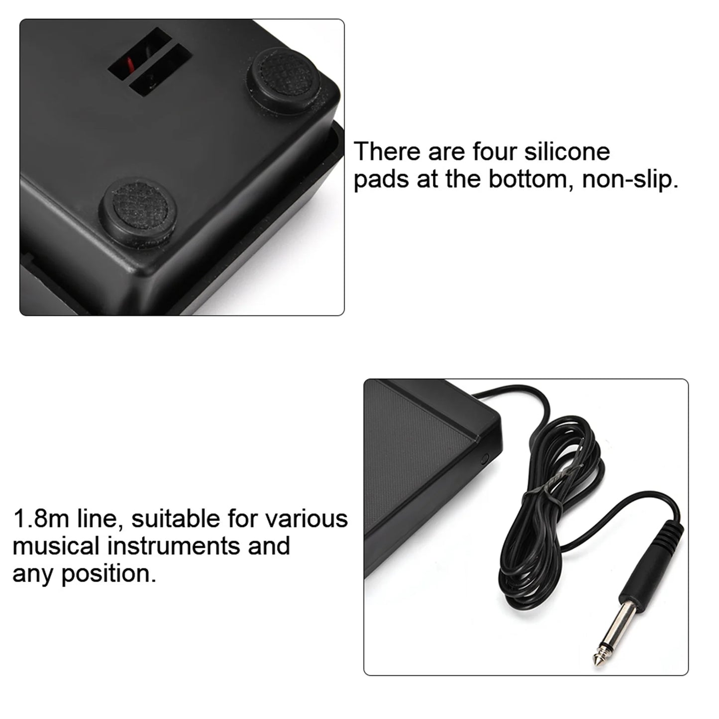 Universal Sustain Pedal for MIDI Keyboard and Piano