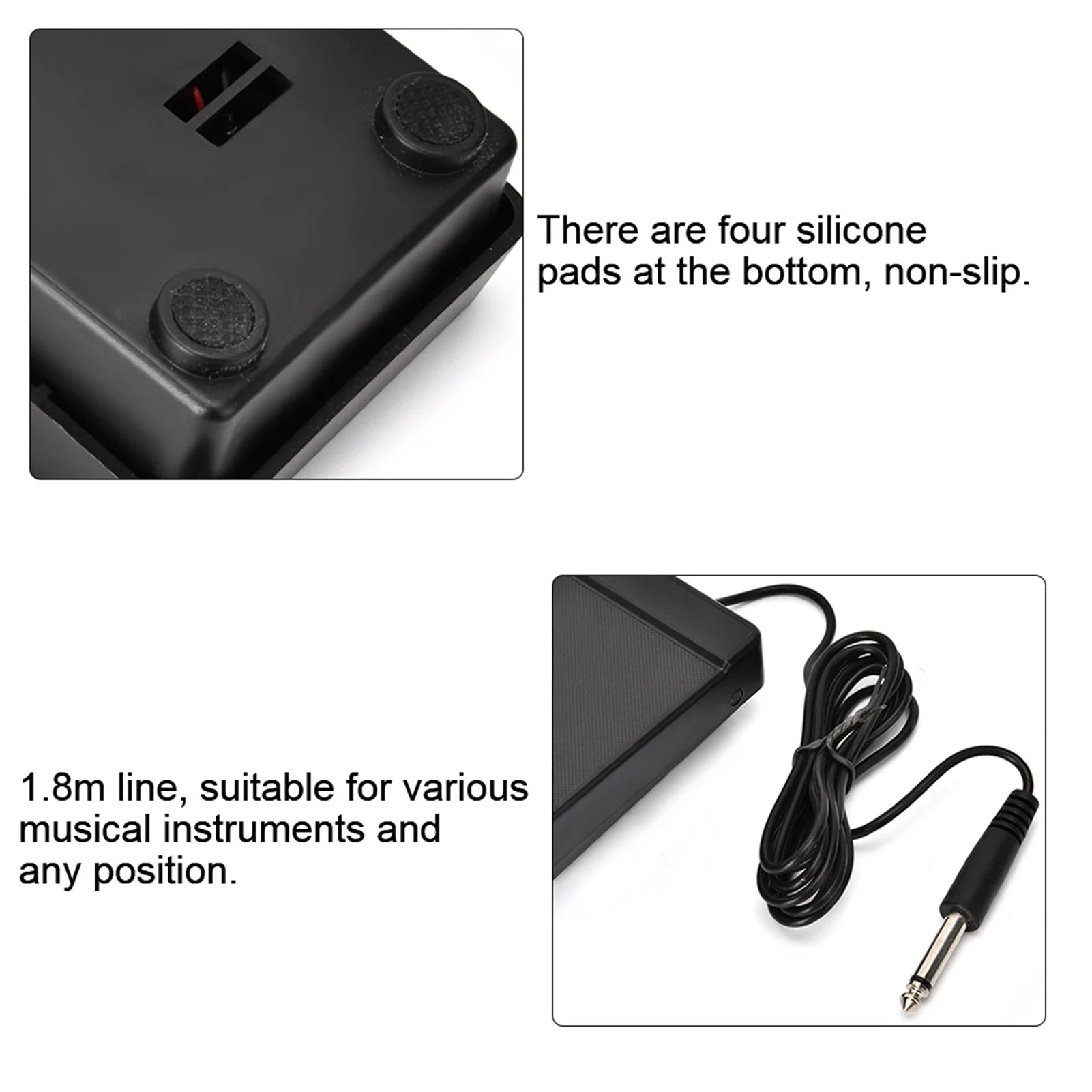 Universal Sustain Pedal for MIDI Keyboard and Piano