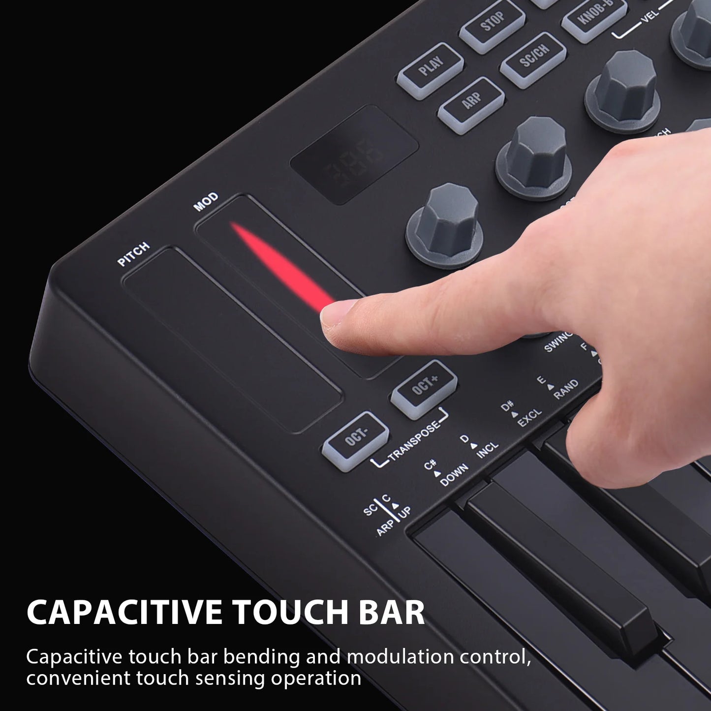 25-Key Wireless MIDI Keyboard Controller