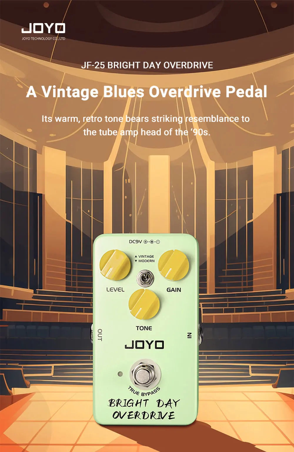 JOYO JF 25 Bright Day Overdrive Pedal