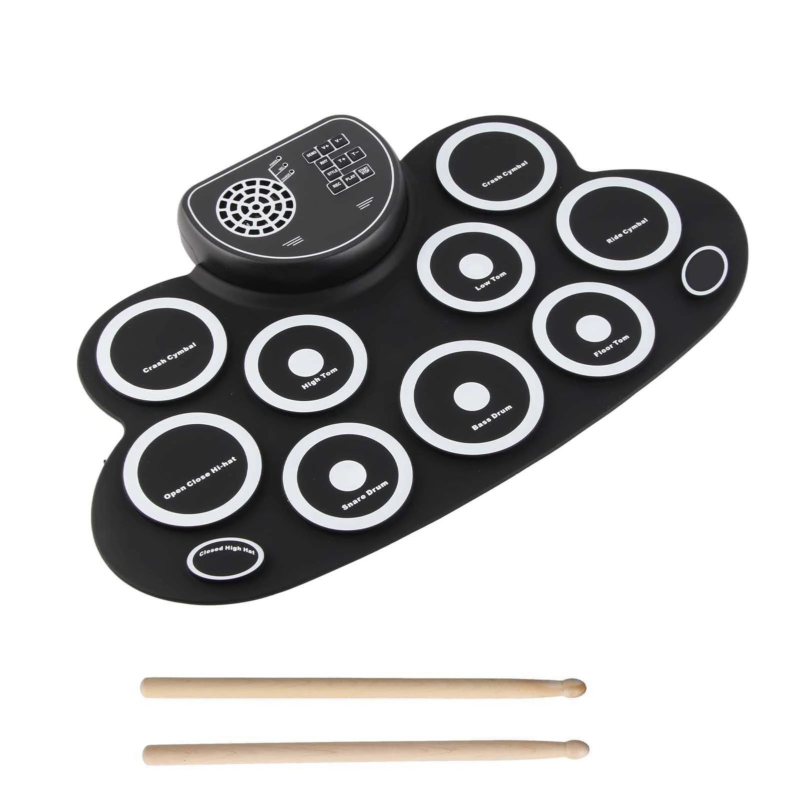 Roll Up Electronic Drum Pad with Speakers