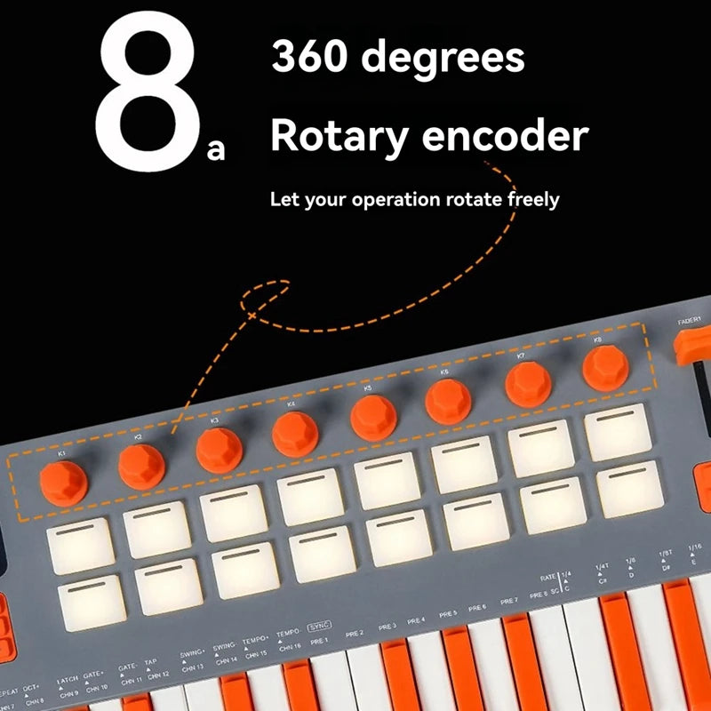 37-Key MIDI Controller Keyboard