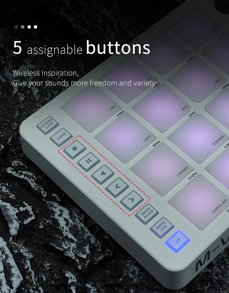 M VAVE SMC PAD Wireless MIDI Controller