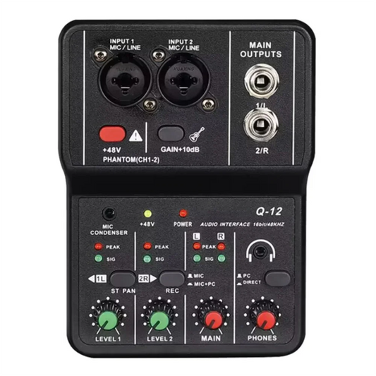 2-Channel USB Audio Interface Mixer