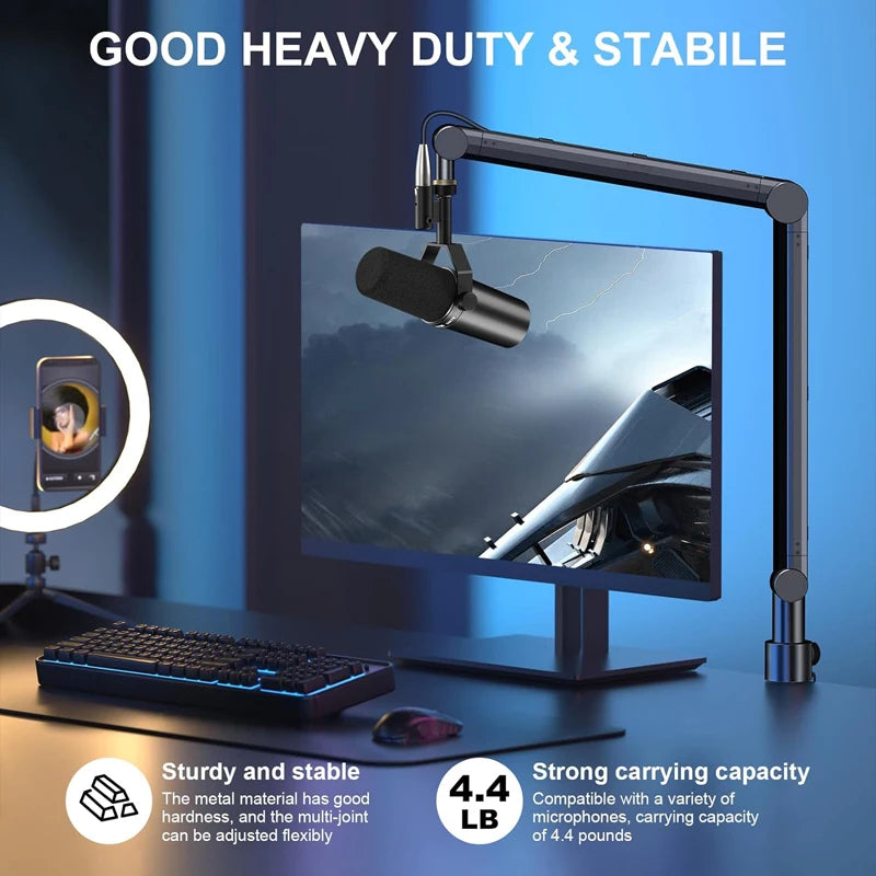 Adjustable Microphone Boom Arm Stand