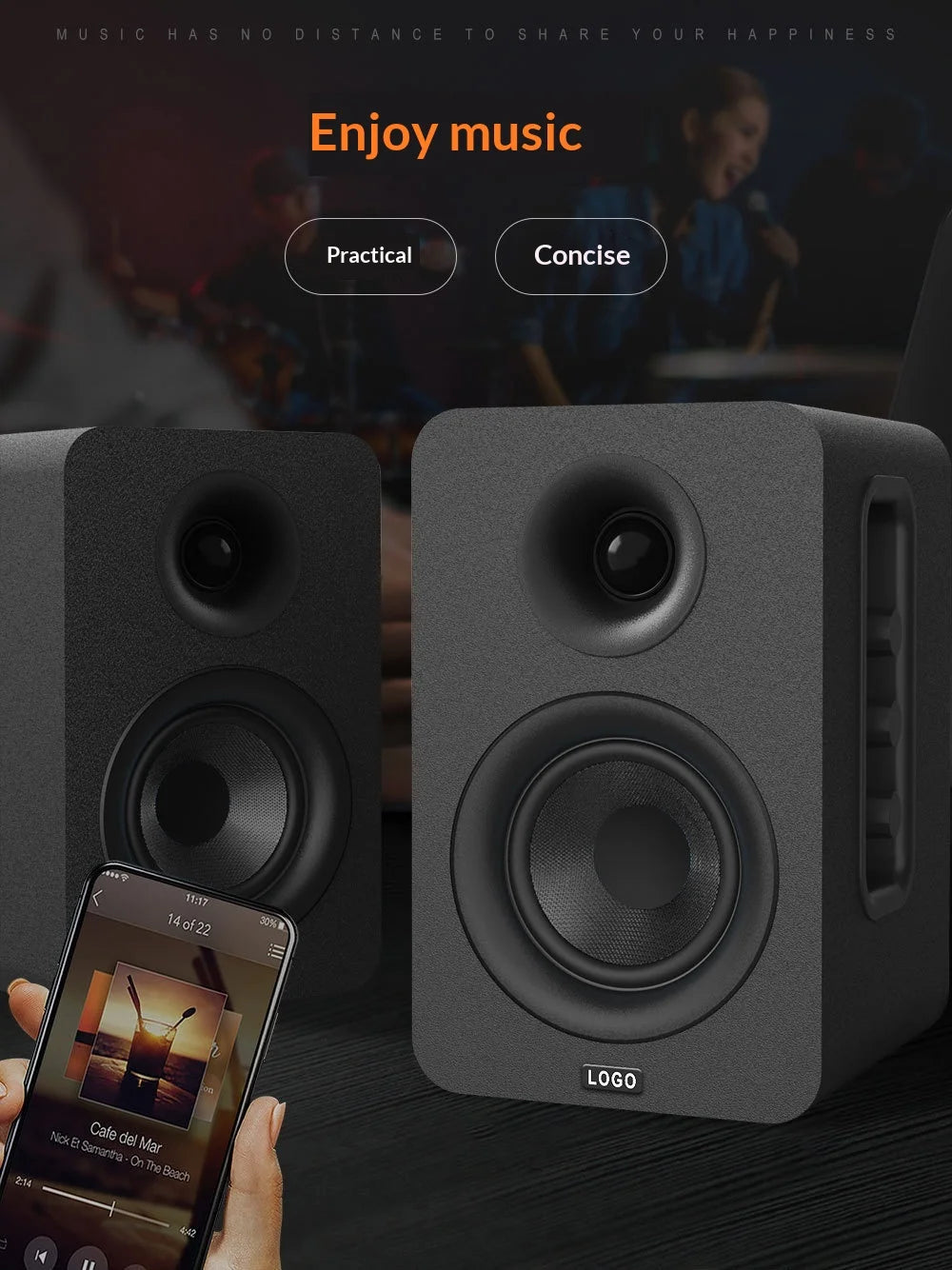 Bookshelf HiFi Monitor Speakers 3 Inch Pair