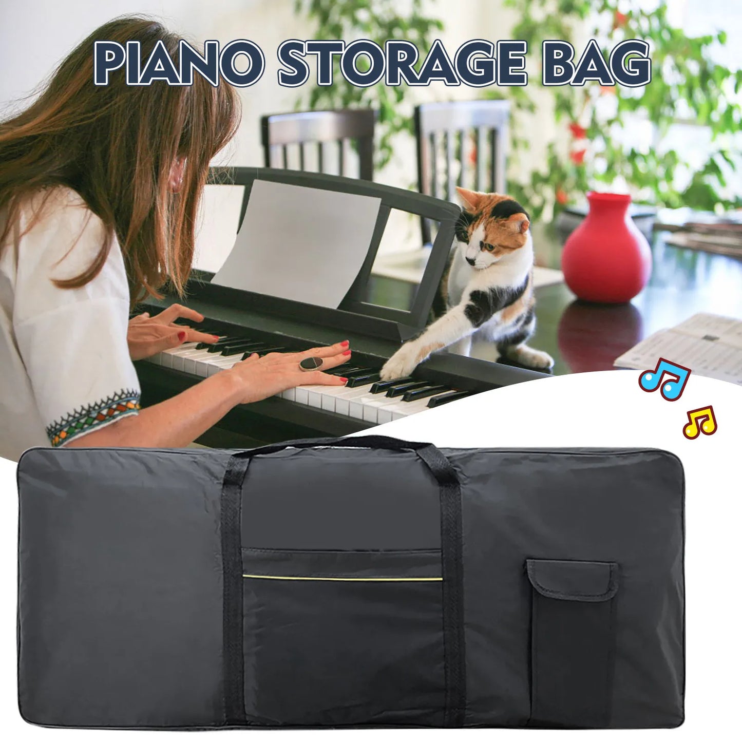 61 Key Keyboard Bag Padded Protective Case