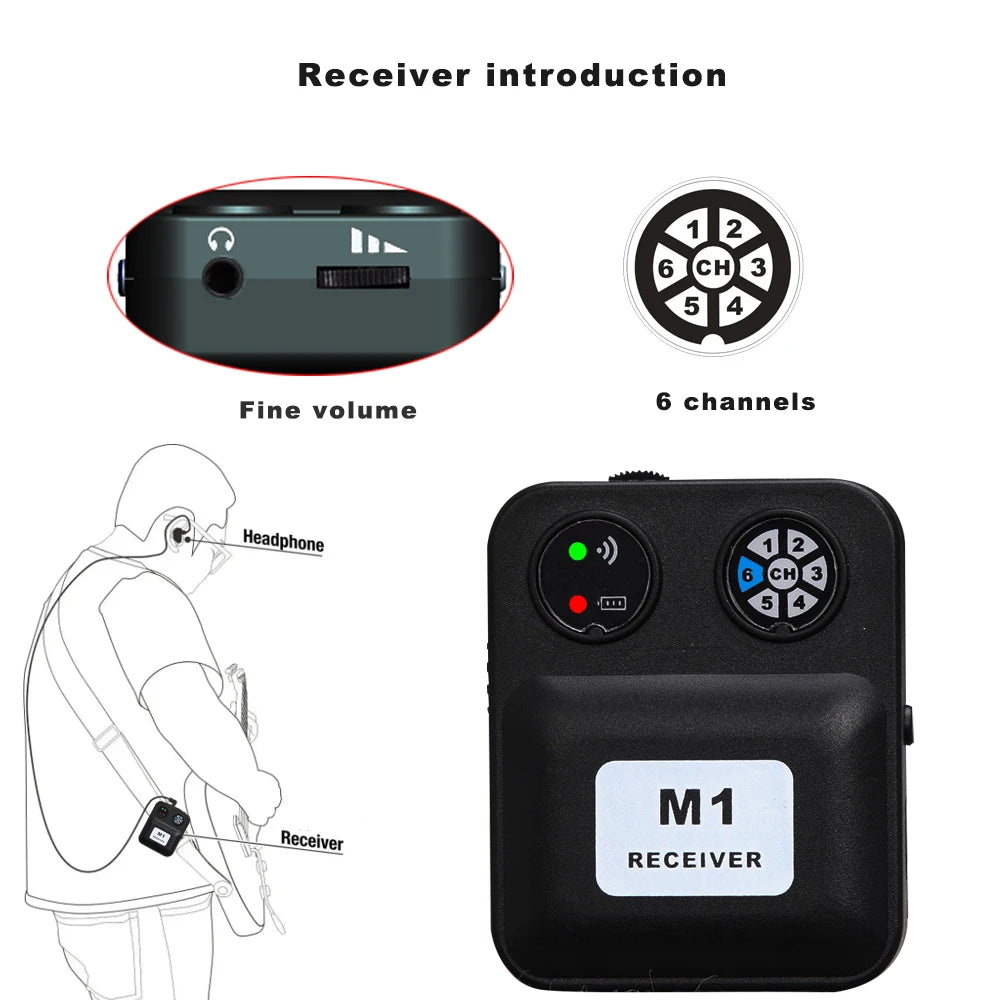 Wireless In Ear Monitor System Stereo Audio