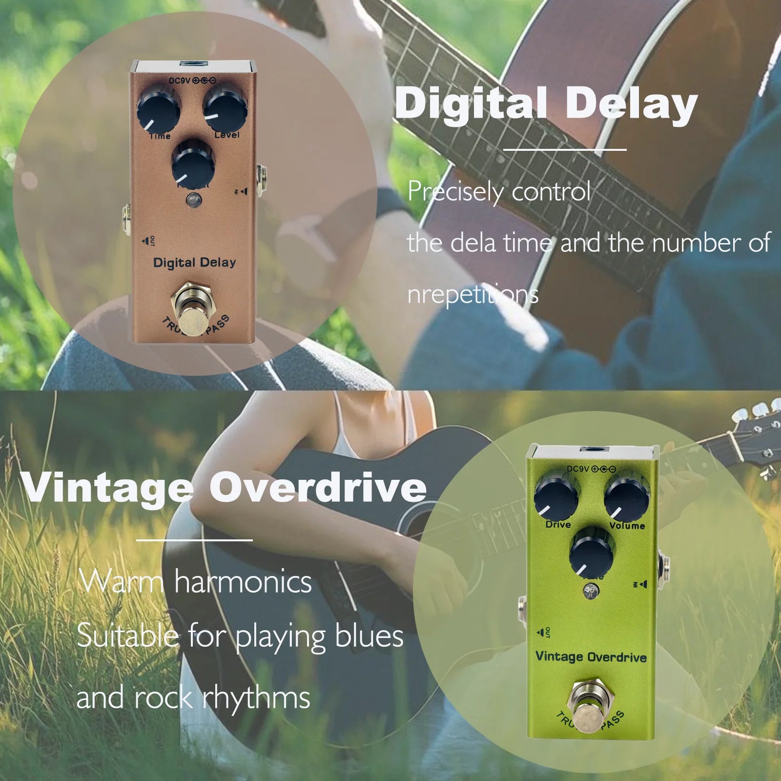 Mini Guitar Effects Pedal Compact Tone Series