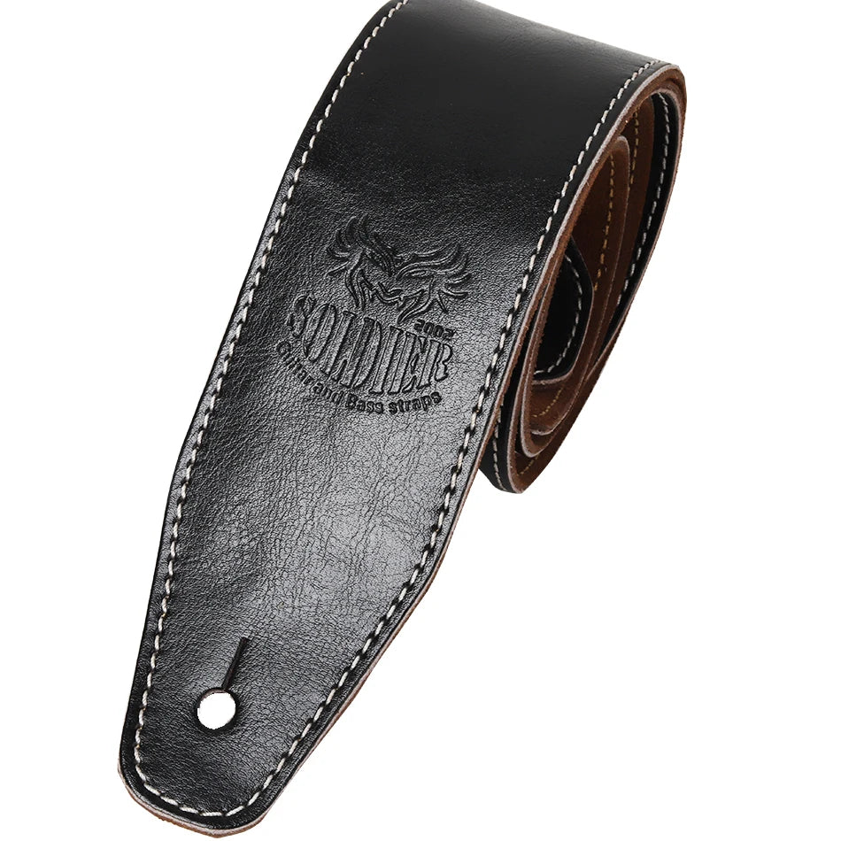 Leather Guitar Strap Adjustable Vintage Style