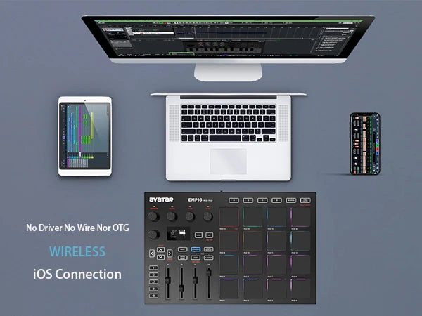 EMP16 MIDI Pad Controller with Bluetooth