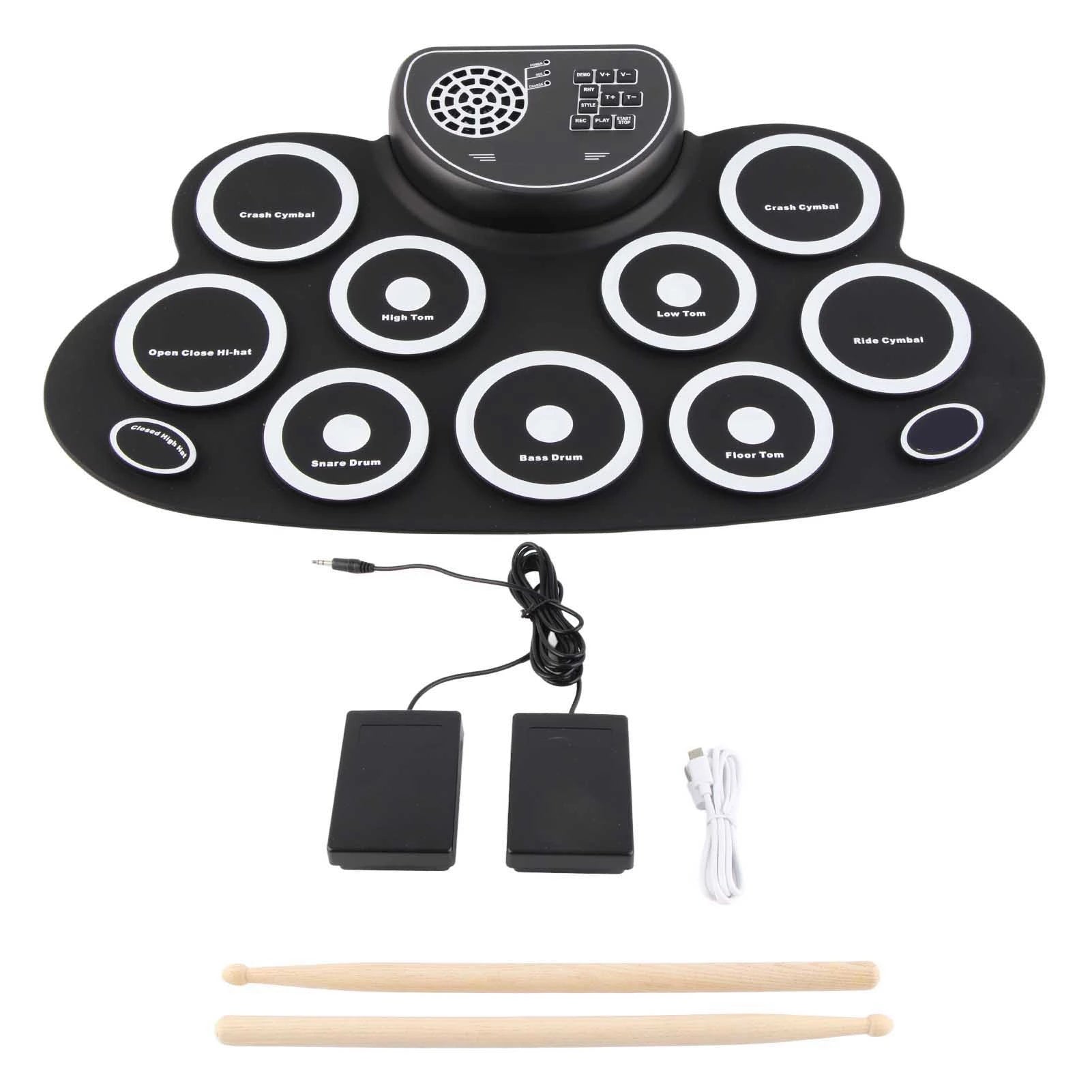 Roll Up Electronic Drum Pad with Speakers