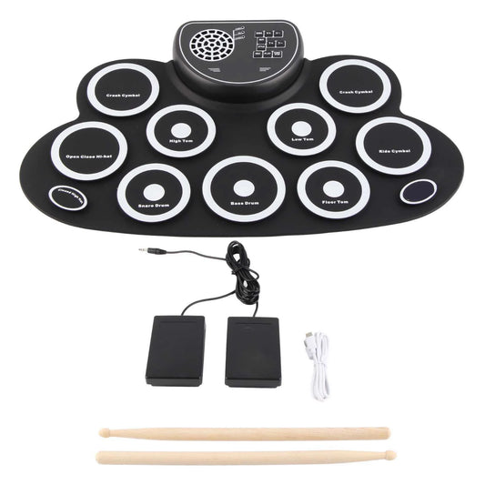 Roll Up Electronic Drum Pad with Speakers