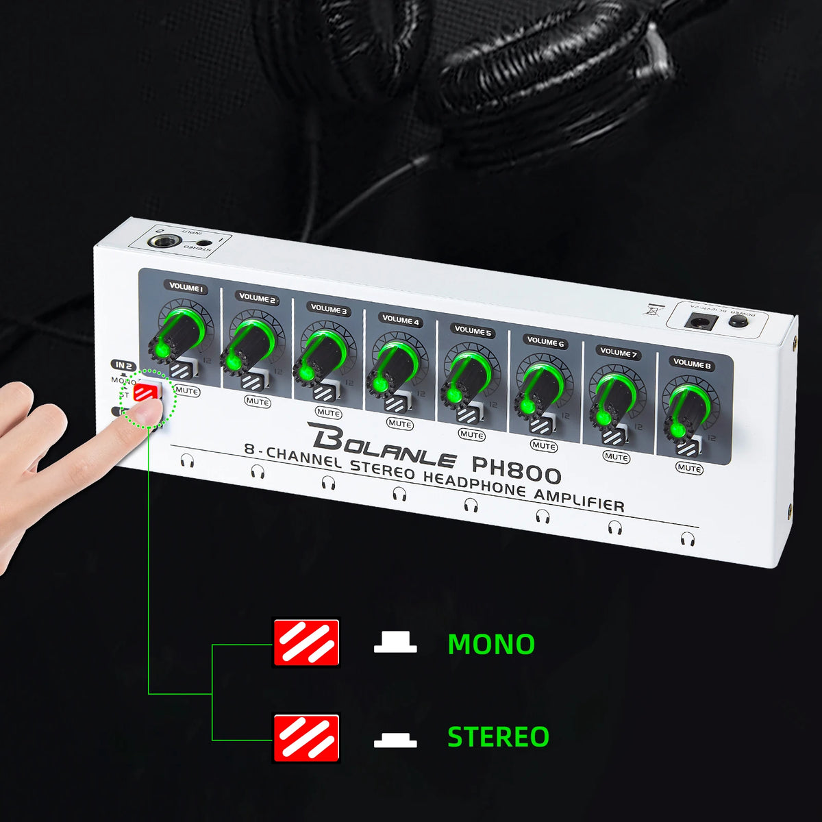 PH800 8-Channel Headphone Amplifier