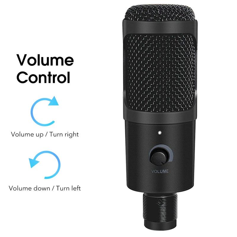 USB Condenser Microphone with Desktop Stand