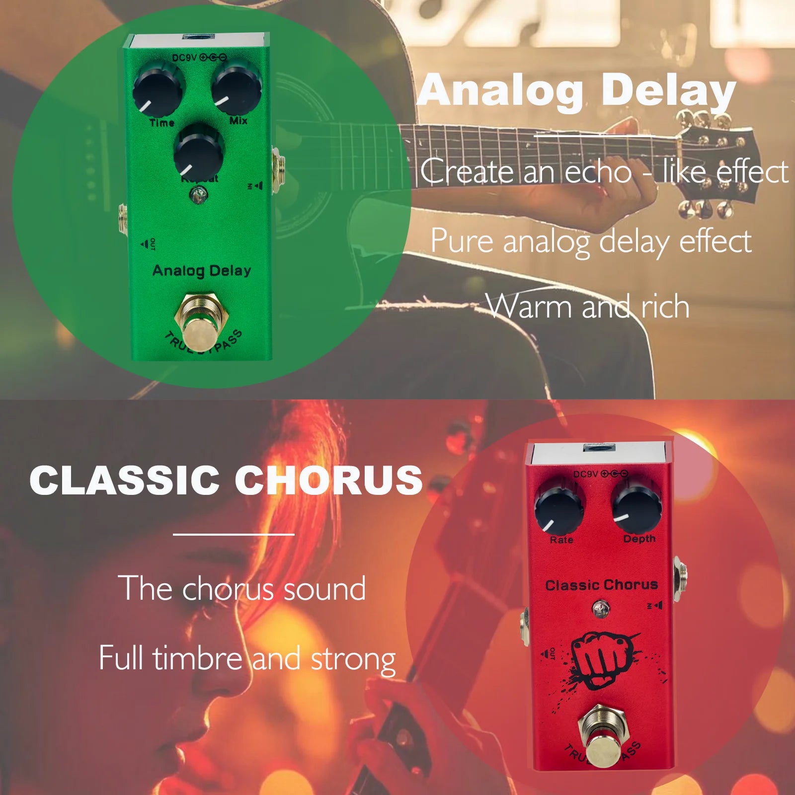 Mini Guitar Effects Pedal Compact Tone Series
