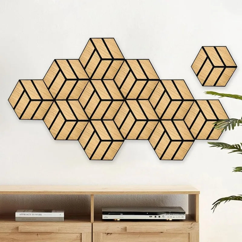 Hexagon Acoustic Slat Wall Panels