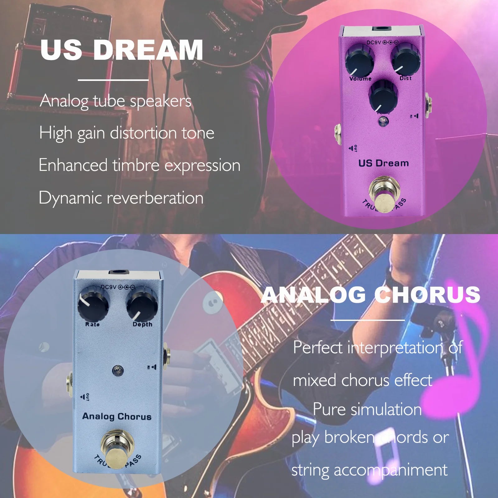 Mini Guitar Effects Pedal Compact Tone Series