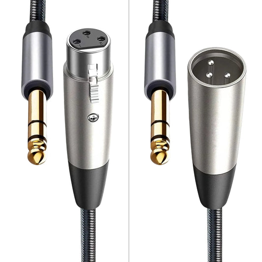 6.35mm TRS to XLR Audio Cable Braided