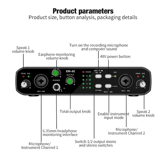 USB Audio Interface 32 Bit 384kHz Recording