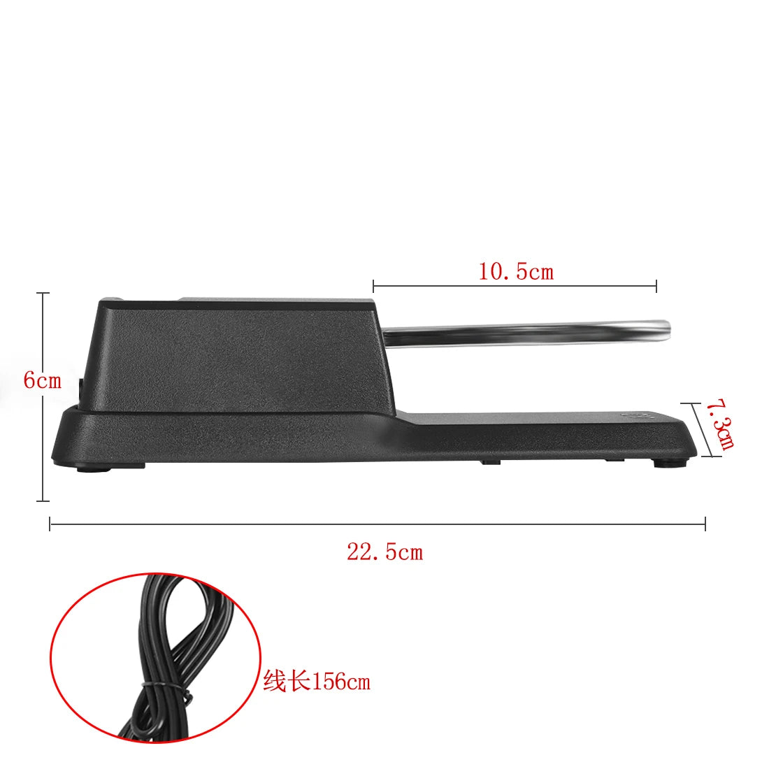 Sustain Pedal with Polarity Switch for MIDI Keyboard