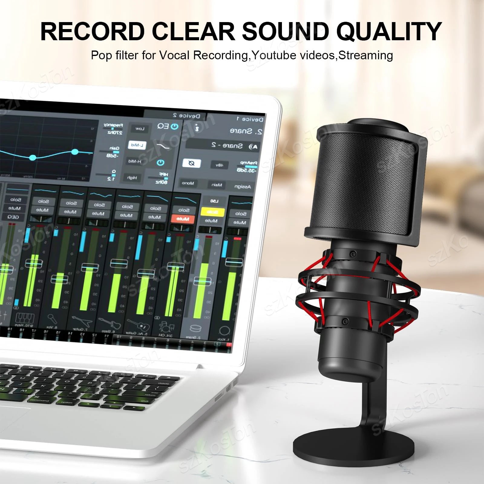 Triple Layer Microphone Pop Filter Shield