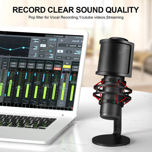 Triple Layer Microphone Pop Filter Shield