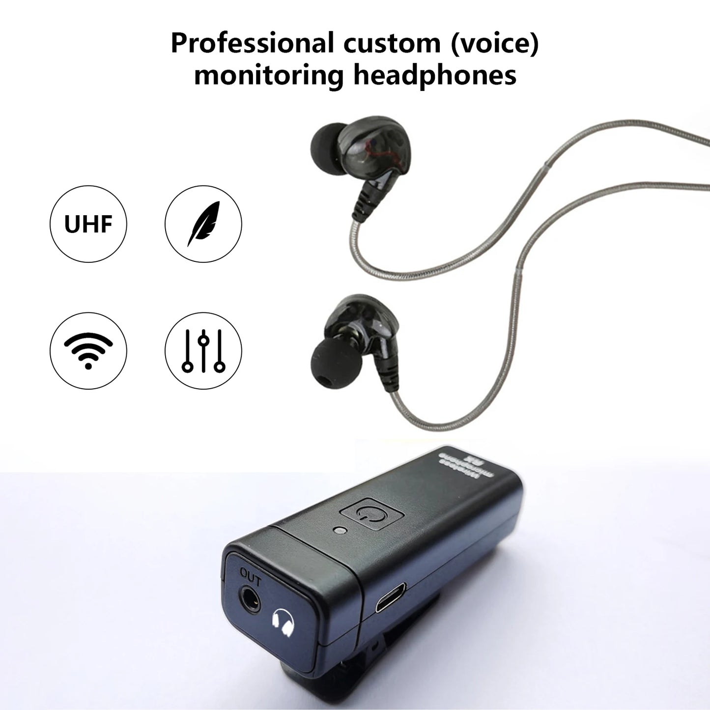Wireless UHF In Ear Monitor System Stereo