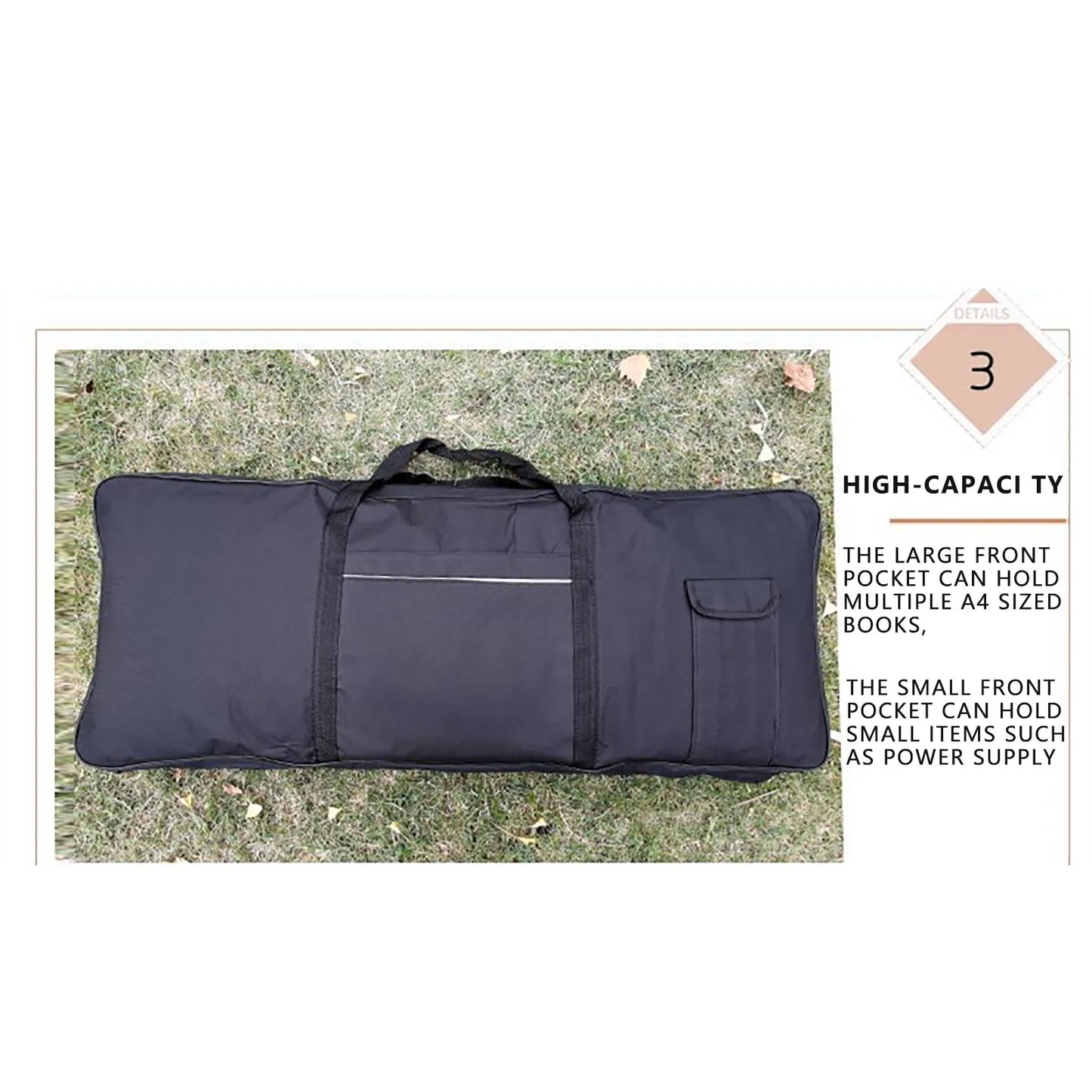 61 Key Keyboard Bag Padded Protective Case