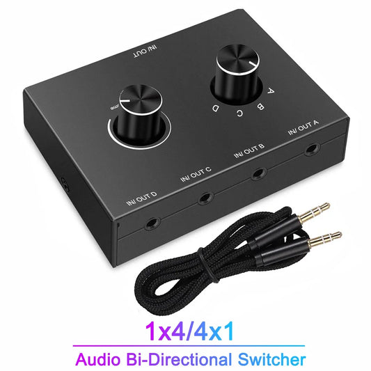3.5mm Audio Switcher Stereo Source Selector