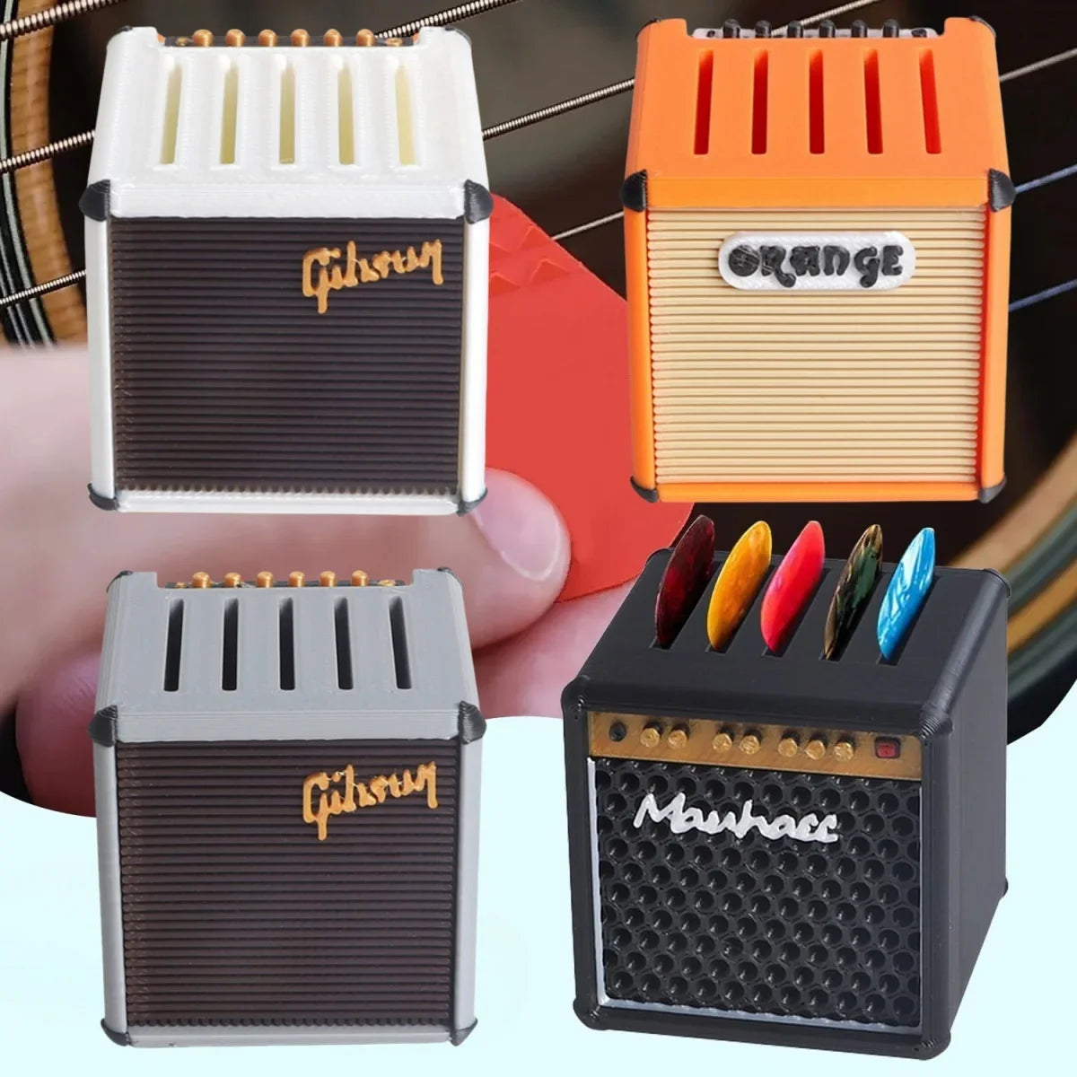 Guitar Pick Holder Amp Style 5-Slot Case