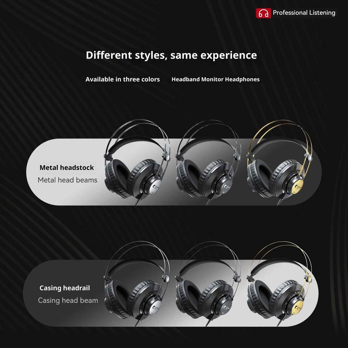 Professional Monitoring Headphones 40mm