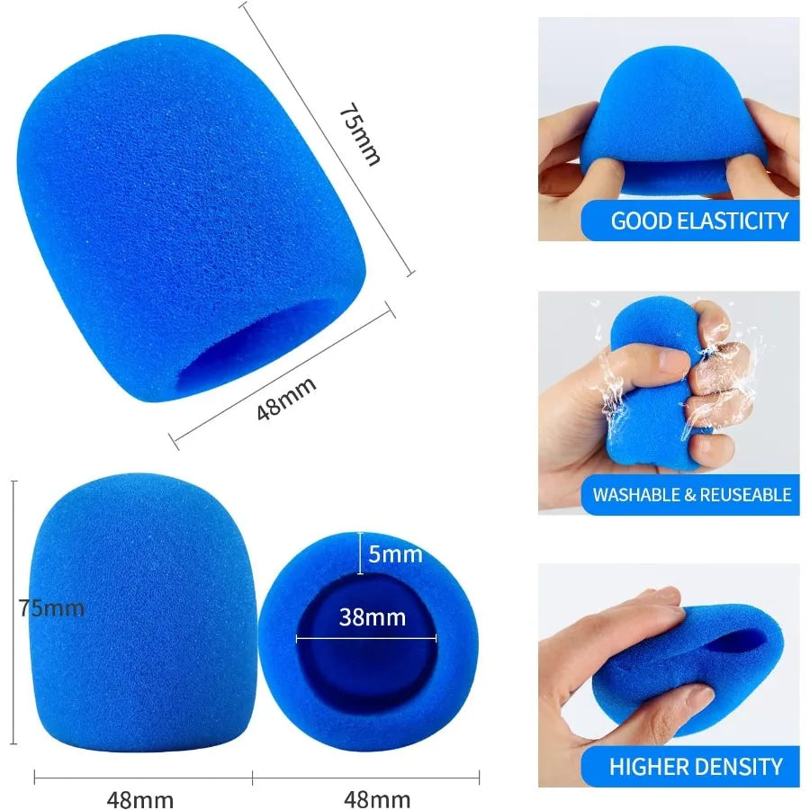Microphone Foam Windscreen Cover 38mm Set