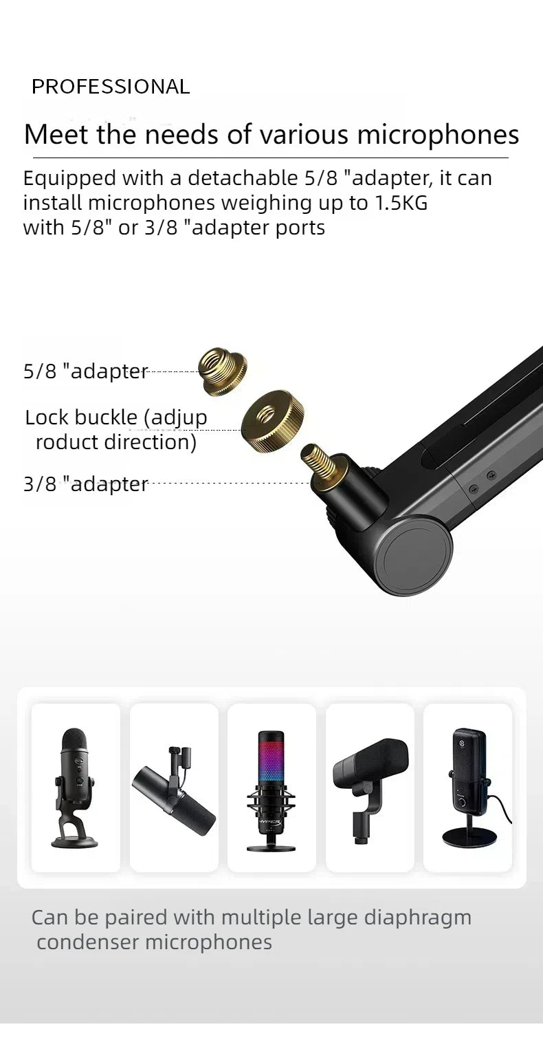 Adjustable Microphone Boom Arm Stand
